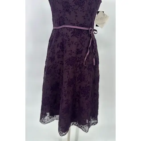 Vtg CDC Dress 8 Purple Velvet Burnout Sheer Sparkle Whimsigoth Witchy Fairy Goth