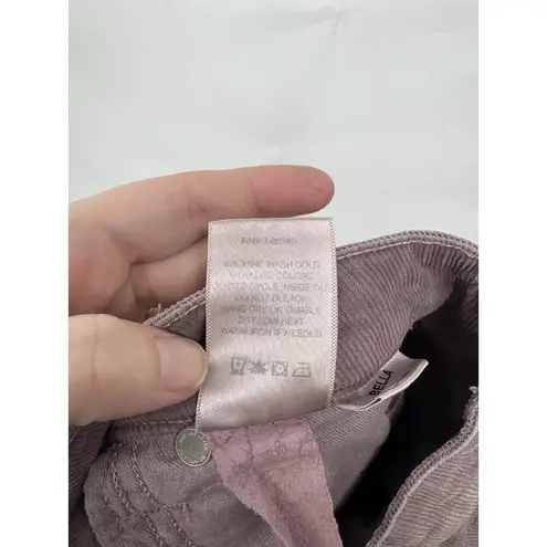 AMO Bella Corduroy Straight Leg Pant Women 26 Amethyst Cropped High Waisted Purple