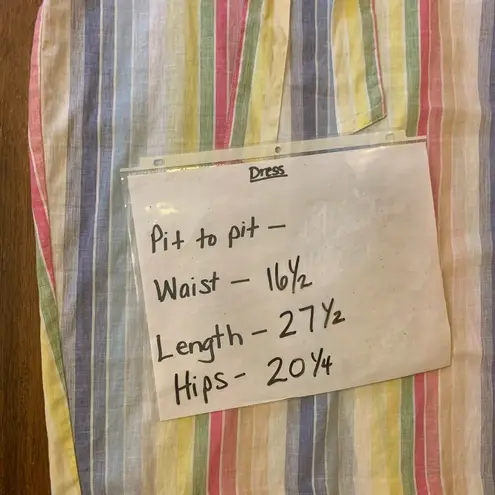 New York & Company Skirt 12 Yellow Pink Green Blue Tie Front Pencil 7th Avenue