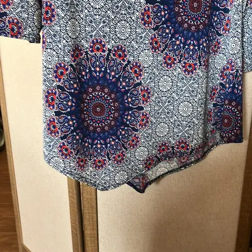 Star Vixen Blue Asymmetrical 3/4 Sleeve Tunic petite small Size undefined