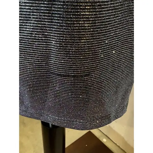 Marina Gunmetal Metallic Silver Cold Shoulder Mini Dress Size S NWT Silver