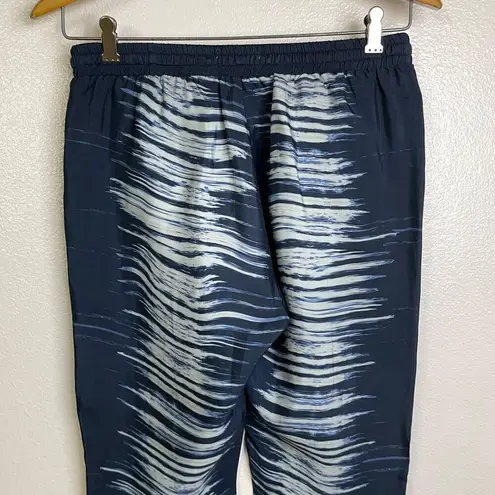 Johnny Was Pete Greta Pants Small Blue Elastic Waist Drawstring Lounge Cupro