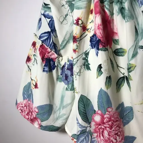 Peach Love California Off the Shoulder Cropped Top Large Summer Boho Festival