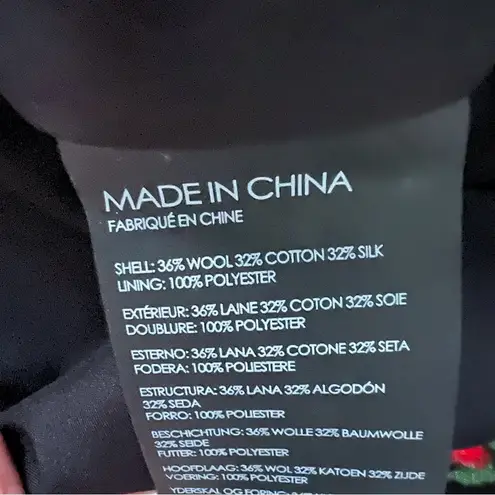 Club Monaco Red Rose Floral Velvet One Sleeve Sheath Dress Fancy Party Women’s 0