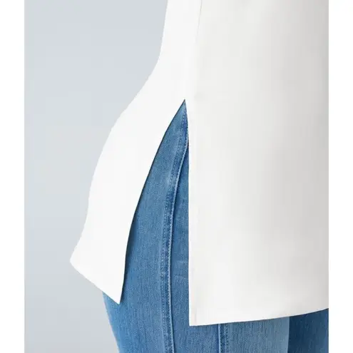 Halara Strapless Tube Top Shirt Side Slit Slim Fit Minimalist White Womens L New