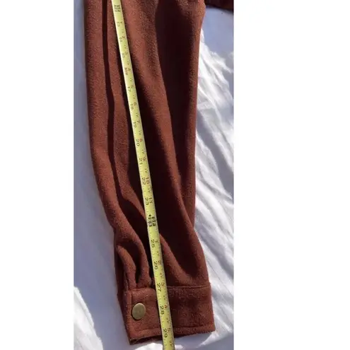 Vintage Camellia Button Brown Cardigan Sz Small Linen Button Western Sweater Orange