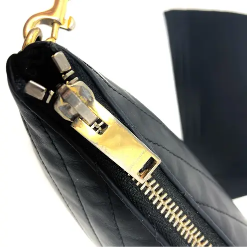 Saint Laurent  Black Quilted Leather Clutch