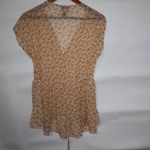 Eyelash Couture Eyelash L Pink Orange Tiny Flowers Boho Top