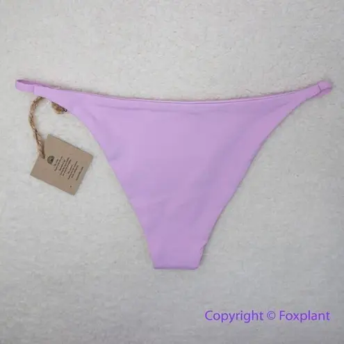 New! Set! Toast Swim crop surf bikini top High Waist, String Bikini Bottom, M Pink Size M