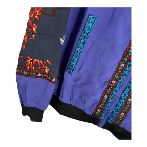 Desigual Lightweight Bomber Jacket US Large‎  Embroidered "Yhan" New - Image 5