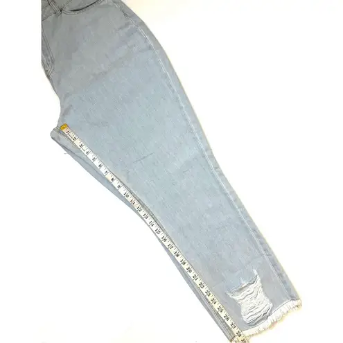 Pretty Little Thing  Shape Vintage Distressed Hem Straight Leg Jeans Sz 12 …