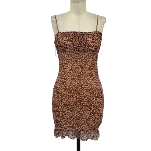Tiger Mist  Mona Leopard Print‎ Mini Dress Size Small