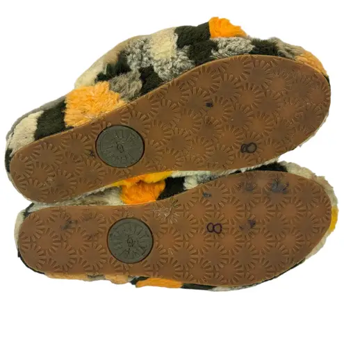 UGG  Fluff Yeah Slide Cali Collage Olive Green Camo Slippers Platform Womens 8