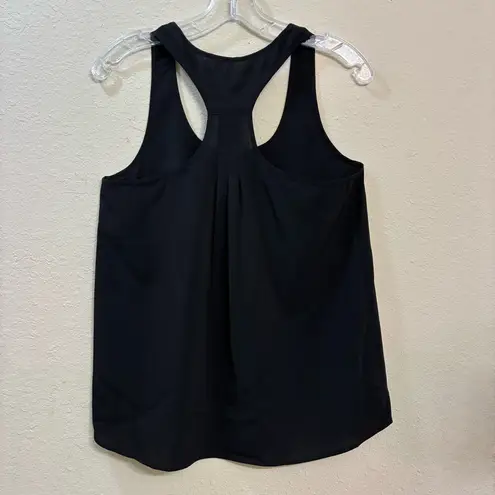 Frenchi Sleeveless Blouse Scoop Neck High Low Hem Black Tank Top Racerback Small