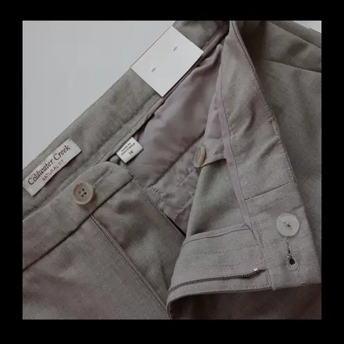 Coldwater Creek Natural Fit Pants Size 14 – Stretch Flannel Bootcut Trousers,Tan