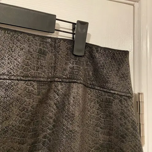 Apt. 9  Size XXL Black Faux Snakeskin Stretchy Pull On Tube Mini Skirt Pencil