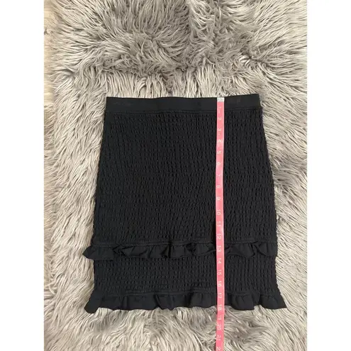 Sundays smocked stretch cotton blend fitted mini skirt small