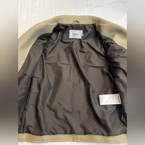 DEADWOOD River Desserto Cactus Leather Biker Jacket vegan nwot Tan Size XS