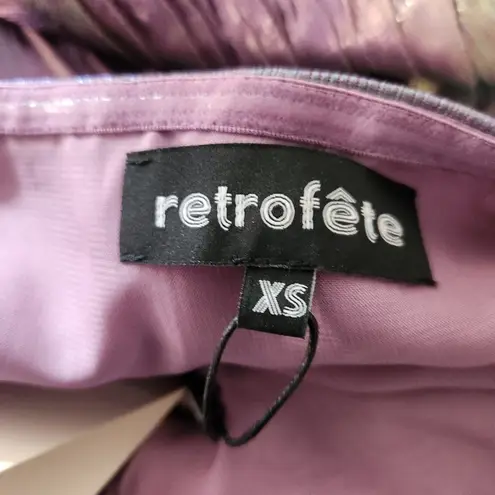 Retrofete Soleil Dress in Lilac Aurora Size XS Strapless NWT Cutout Maxi Rainbow Purple