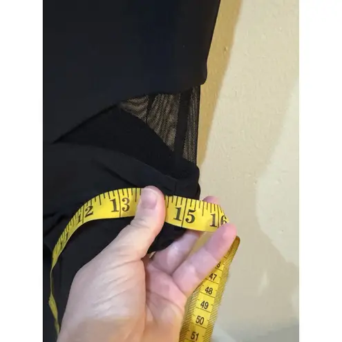 XScape Black Beaded Straps Mesh Inset Gown Size 10 $258 5298X