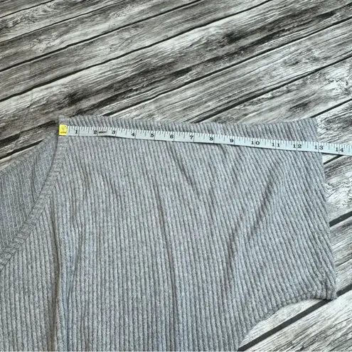 143 Story by Line Up Women's Romper M Med Medium Light Grey Gray Soft Ribbed Tie