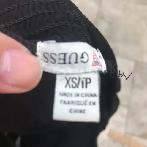 Guess  Women’s Black XS Sandra Jumpsuit Solid wide-leg Strapless neckline