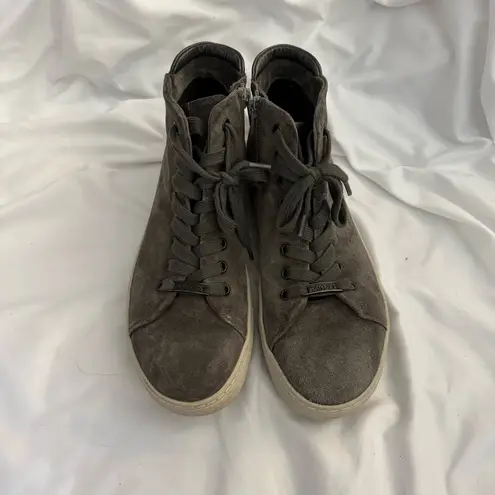 Like New Hartjes XS Bandy Grey Lace Boot with Side Zip Gray Size 9