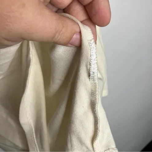 Varley off white ribbed tank top rounded hem sleeveless tank basics womens large