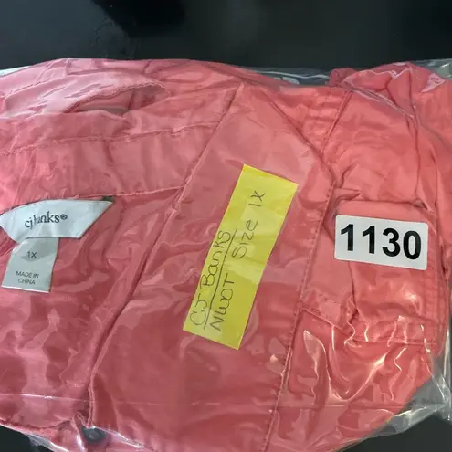 CJ Banks Pink Vest Lightweight Casual Size 1X