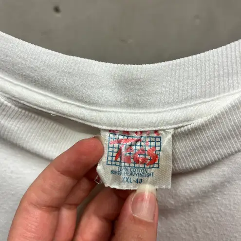 Vintage 1990s White St. Thomas V.I. Party License Neon Graphic Single Stitch Tee Size XXL