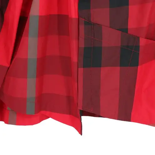 Habitat Liv by  Suzanne Jacket Ruby Red Tartan Plaid Asymmetrical Hem L