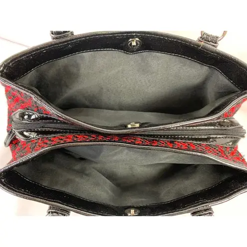 Nine & Co. Women's Plaid Red & Black Purse