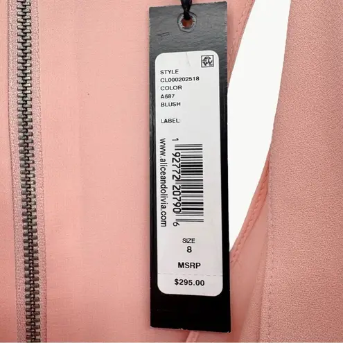 Alice + Olivia NWT  Harmony Cowl Neck Racer Back Mini Dress | Sz 8 | Blush Pink - Image 8