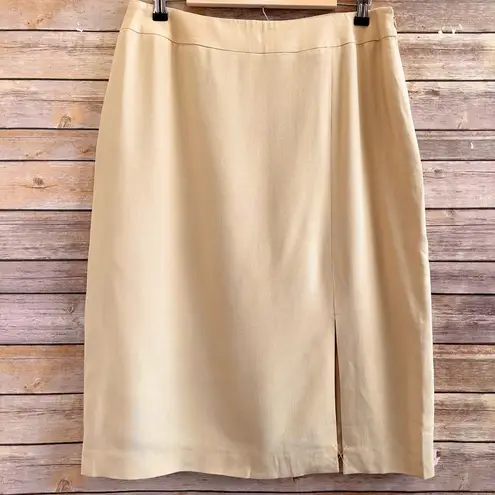 Petite Sophisticate Skirt Women’s Size 14 Cream Wool Pencil Midi Vintage NWT