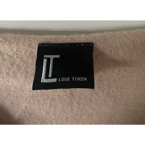 Love Token Gabby Ladder Sleeve Sweater Beige key hole sleeve, Size M, $65, B53