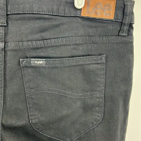 Lee  straight mid rise black denim jeans 18 short plus size casual new