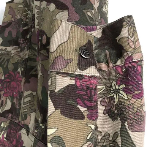 Roaman’s Floral Camo Print Denim Jacket Size undefined