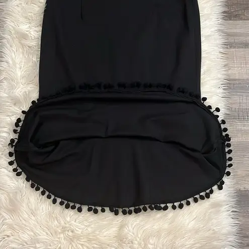 Catherine Malandrino NWT ‘Luella’ flounce ponté knit pom pom hem skirt 10