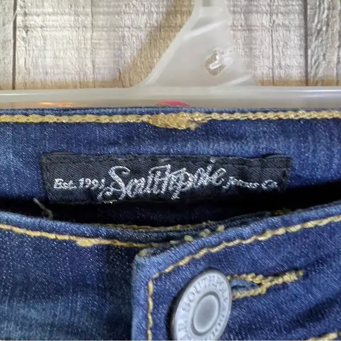 Southpole  Jean Co. Size 0 Distressed & Decorated w/Beads & Studs & Glitt…