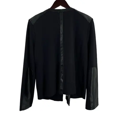 NYDJ NJDY Moto Jacket XL Black Knit Stretchy Asymmetrical Zip