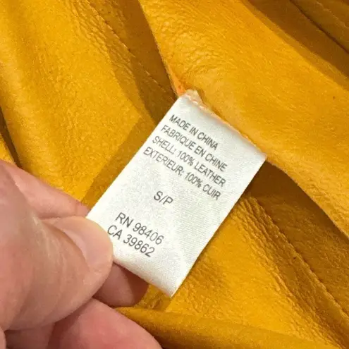 Theory  orange leather jacket size small