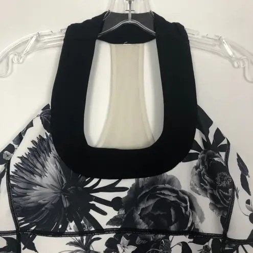 Women's Floral Tankini Halter Top Size S Black