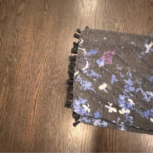 Peter Som Dream Floral Black and Blue Women's Scarf