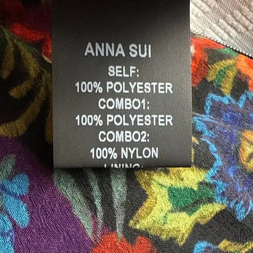 Anna Sui Kaleidoscope Fitted Strapless Bubble Dress Multicolor Size 10