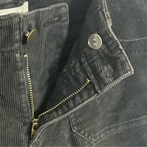 London Jean The Christie Fit Chino Stretch Women Black Corduroy Pant Sz 6 Short