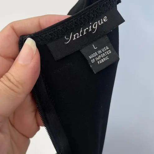 Intrigue Y2K Rockabilly Dress Sz L Retro Glam Polka Dot Tulle USA Satin Babydoll