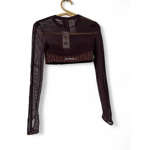 Ivy Park New Beyoncé x Adidas XS Monogram Crop Top NWT Sheer Activewear Bustier