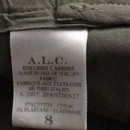 ALC Frank NWOT A.L.C Krew High-Waisted Tie-Waist Jean Pants In Oregano Green