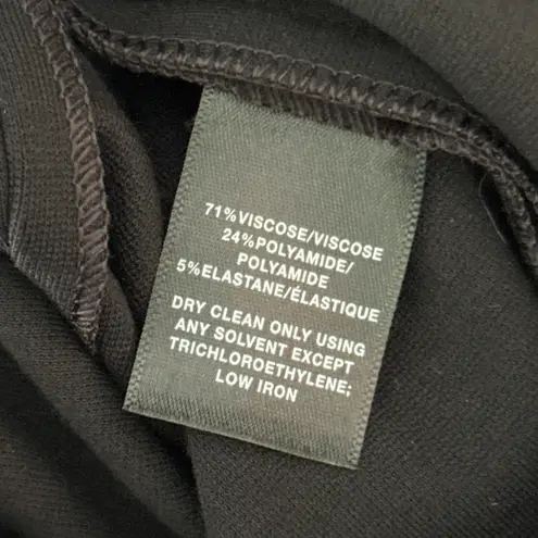 Lafayette 148 NWT Women’s Peplum Short Sleeve Midi Dress in Black Size 10