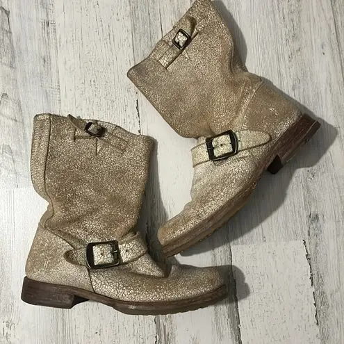 Frye  Veronica Short Boot Leather Slip on Boots Size 6